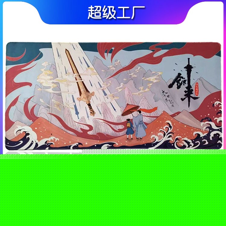 通亞工藝品國潮風(fēng)仙鶴橡膠鼠標(biāo)墊 采用精密紡織、防滑底部設(shè)計(jì)